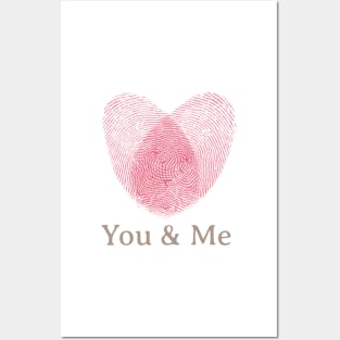 Fingerprint Heart - You & Me Posters and Art